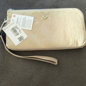 NWT Lululemon Tan Wristlet Clutch